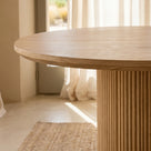 Solid Wood Round Pedestal Dining Table