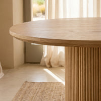 Solid Wood Round Pedestal Office Desk