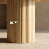 Solid Wood Round Pedestal Dining Table