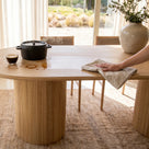 Solid Wood Round Pedestal Dining Table