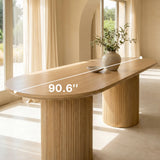 Solid Wood Round Pedestal Dining Table