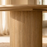 Solid Wood Round Pedestal Dining Table