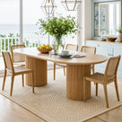 Solid Wood Round Pedestal Dining Table