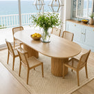 Solid Wood Round Pedestal Dining Table