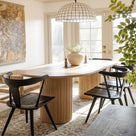 Solid Wood Round Pedestal Dining Table