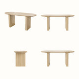 Solid Wood Sculpted Base Office Desk