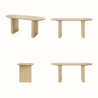 Sculpted Base Dining Table Set for 4