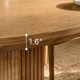 Solid Wood Sculpted Base Office Desk