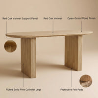 Sculpted Base Dining Table Set for 4