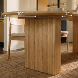 Solid Wood Sculpted Base Office Desk