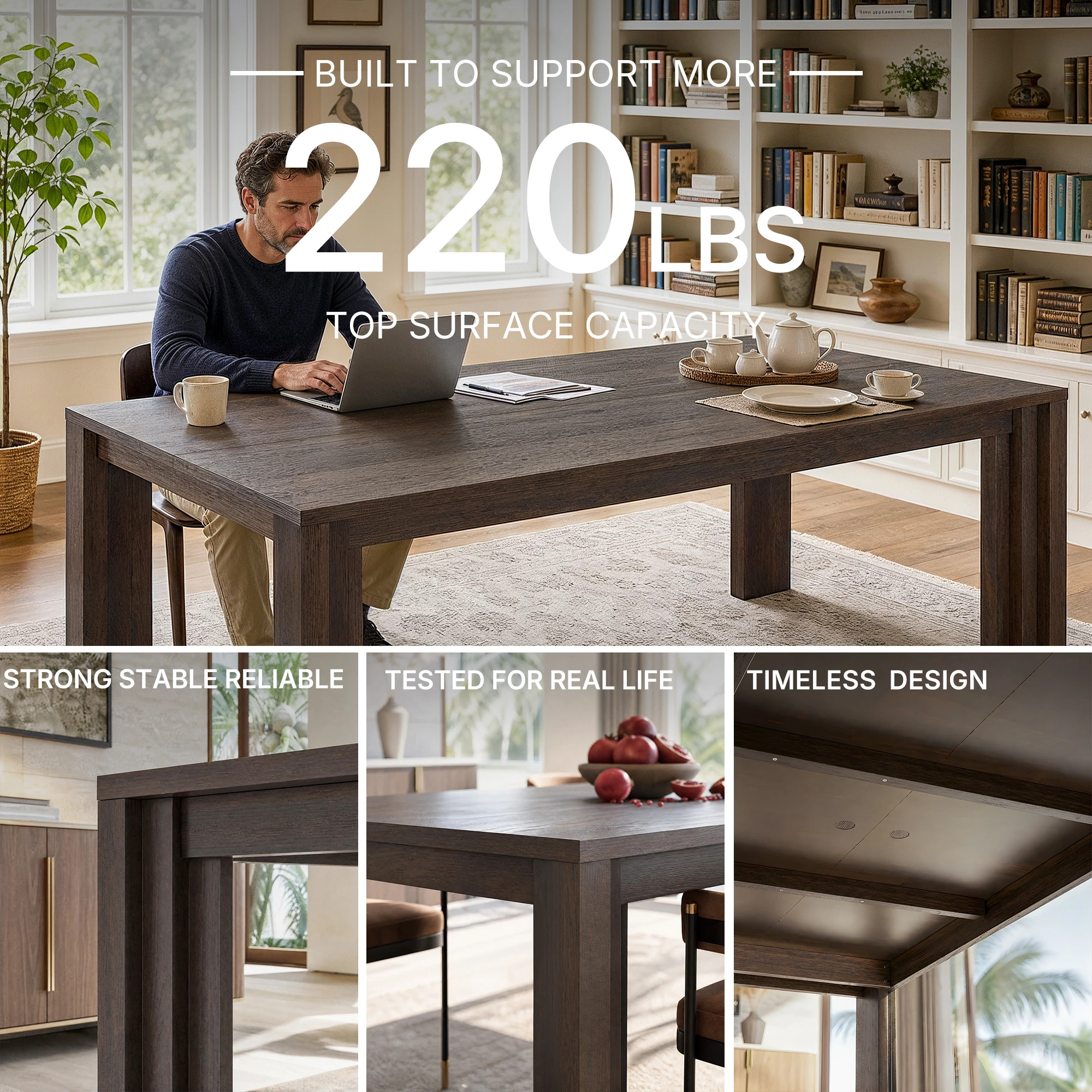 Stepped Leg Dining Table