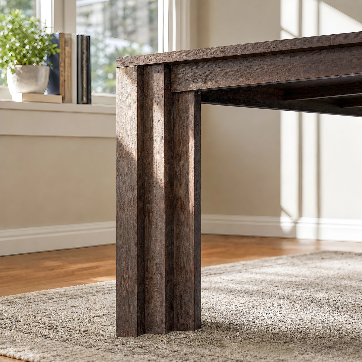 Stepped Leg Dining Table