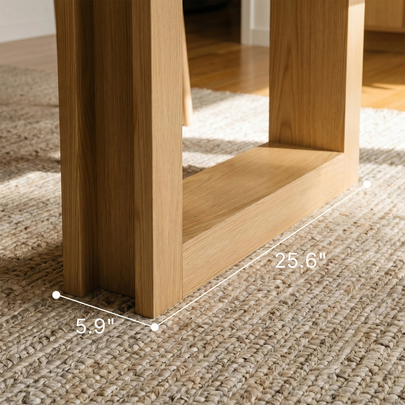 Solid Wood Dining Table with Oak Veneer