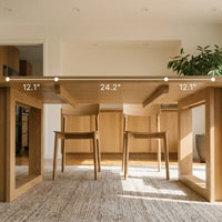 Solid Wood Dining Table with Oak Veneer