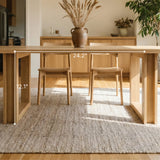 Solid Wood Dining Table with Oak Veneer