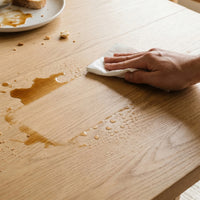 Solid Wood Dining Table with Oak Veneer