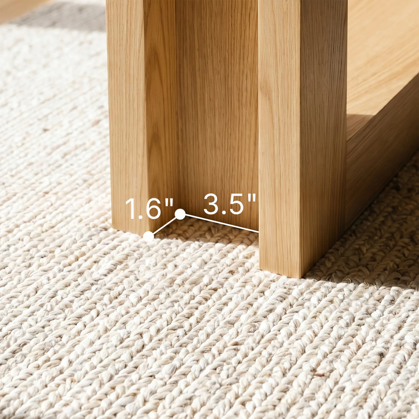 Solid Wood Dining Table with Oak Veneer