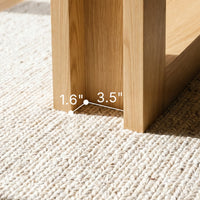 Solid Wood Dining Table with Oak Veneer