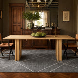 Solid Wood Dining Table with Oak Veneer