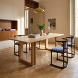 Solid Wood Dining Table with Oak Veneer