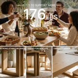 Solid Wood Dining Table with Oak Veneer