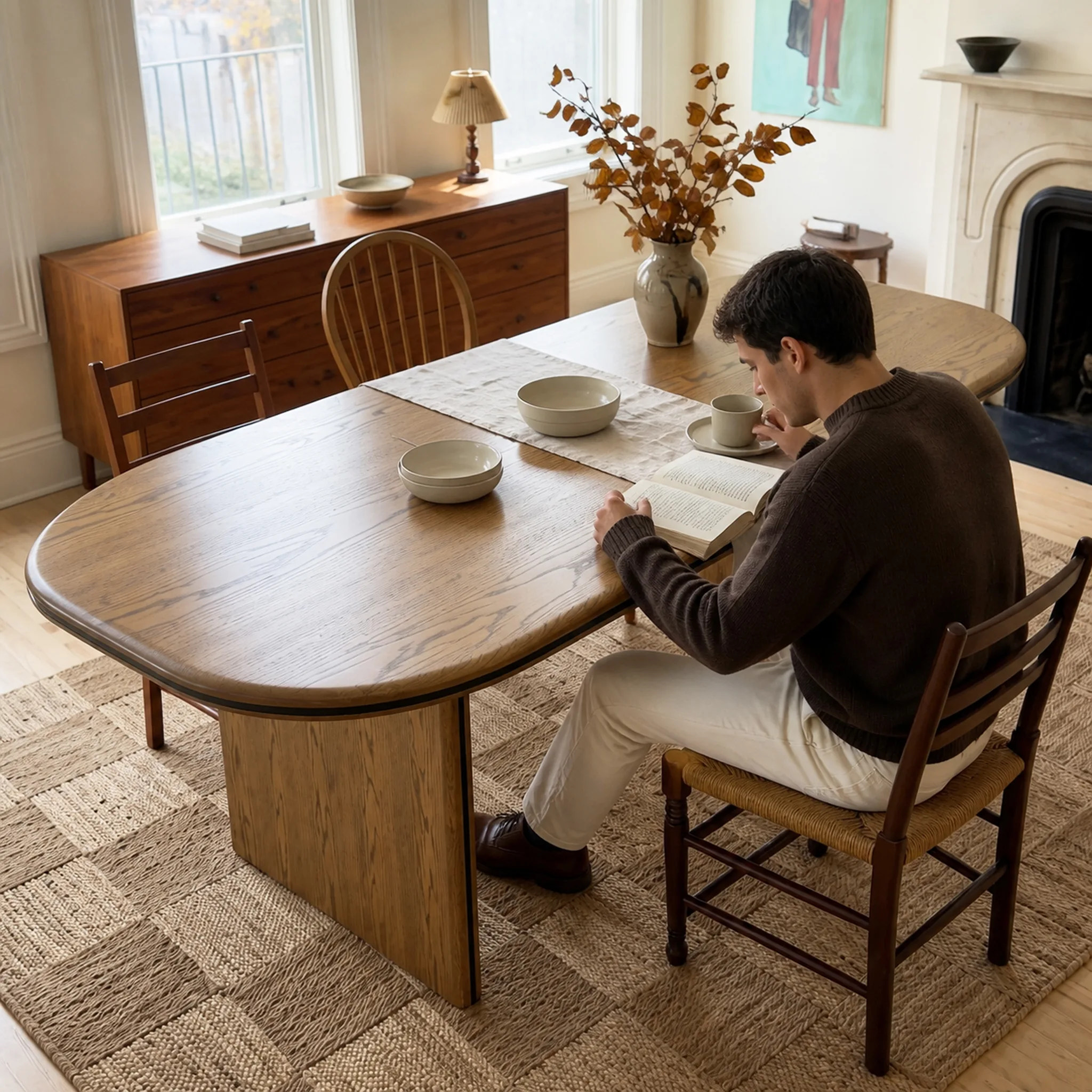 Oval-End Grand Desk