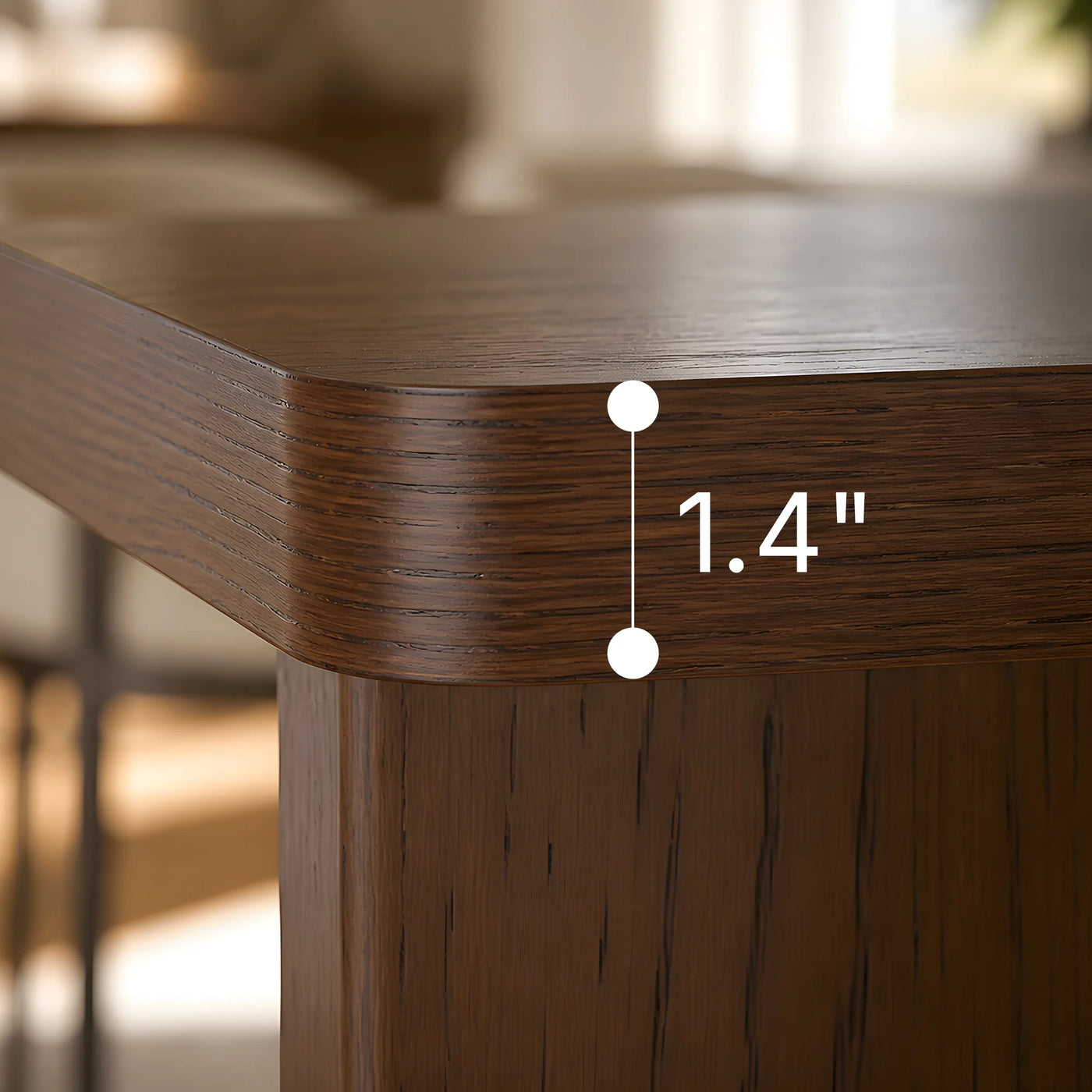 Large Red Oak Solid Wood Dining Table