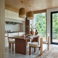 Large Red Oak Solid Wood Dining Table