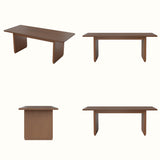 Large Red Oak Solid Wood Dining Table