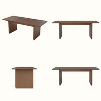 Large Red Oak Solid Wood Dining Table