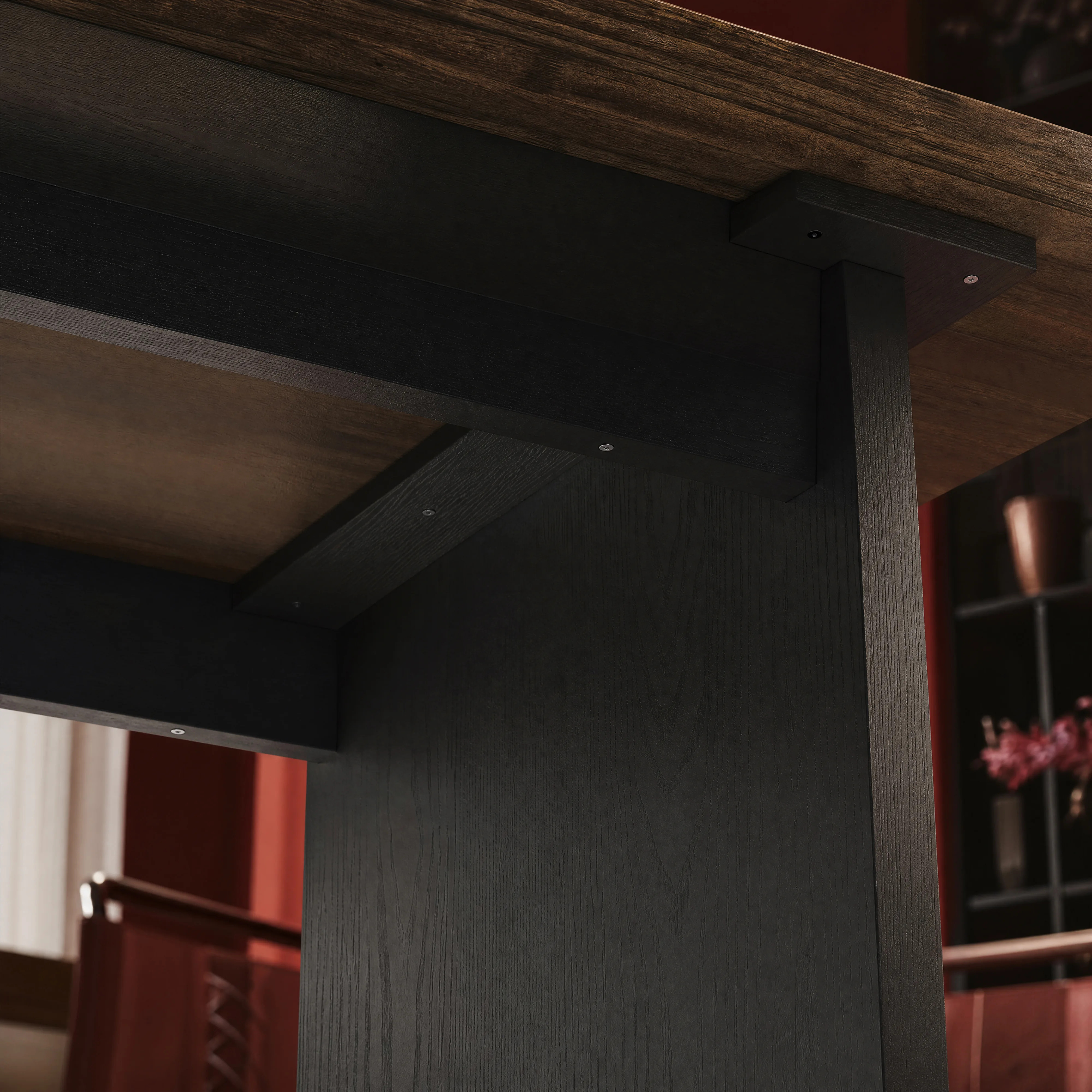 7-Piece Modern Plank Dining Table Set