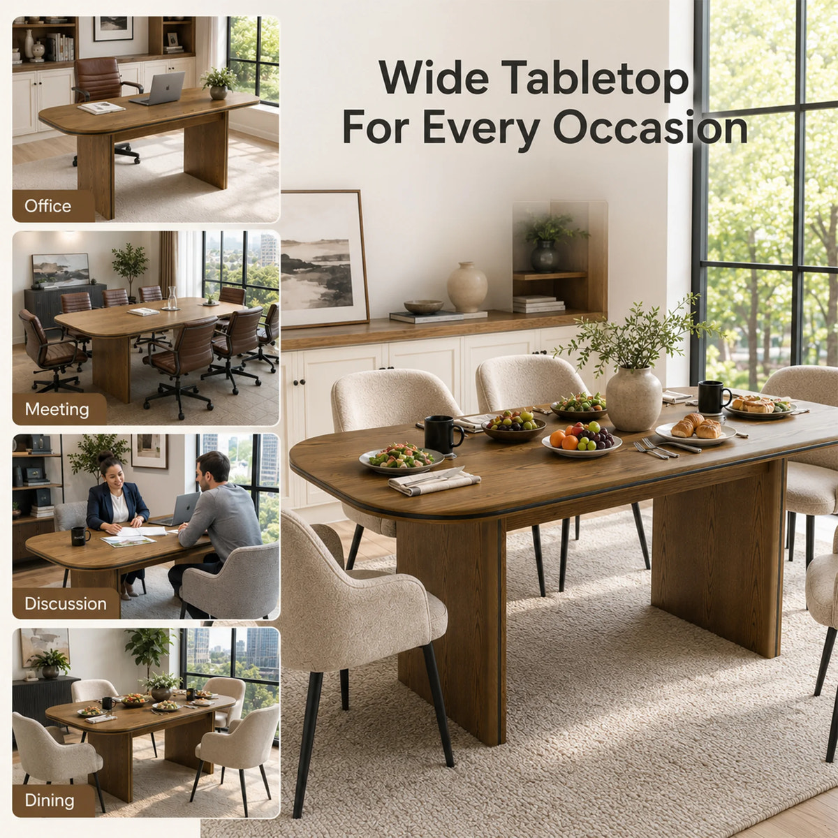 Oval-End Office Desk