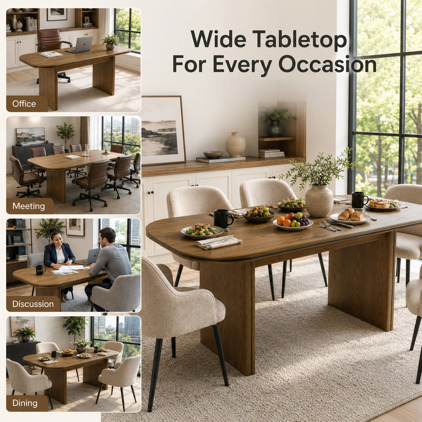 Oval-End Dining Table