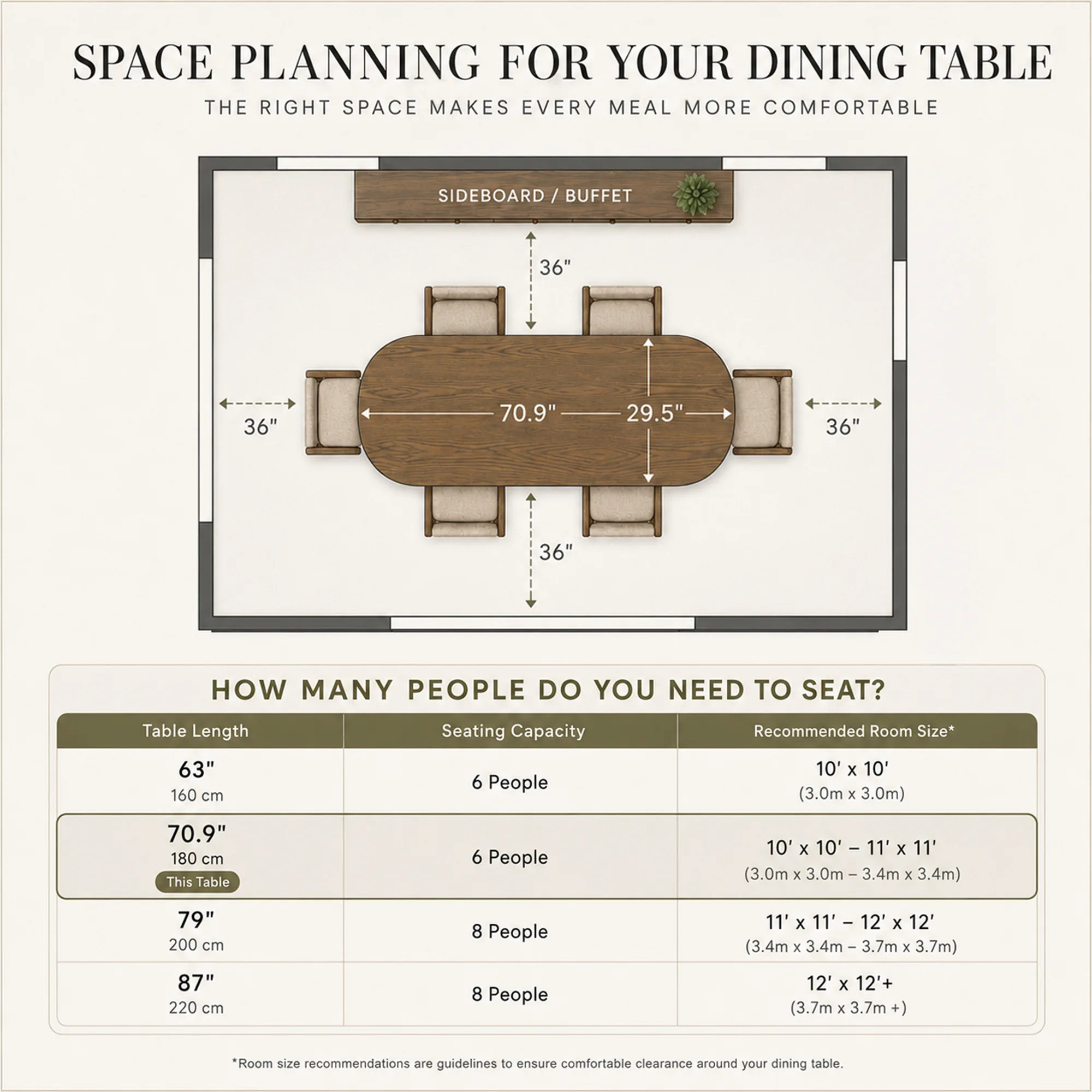 Oval-End Dining Table Set for 4