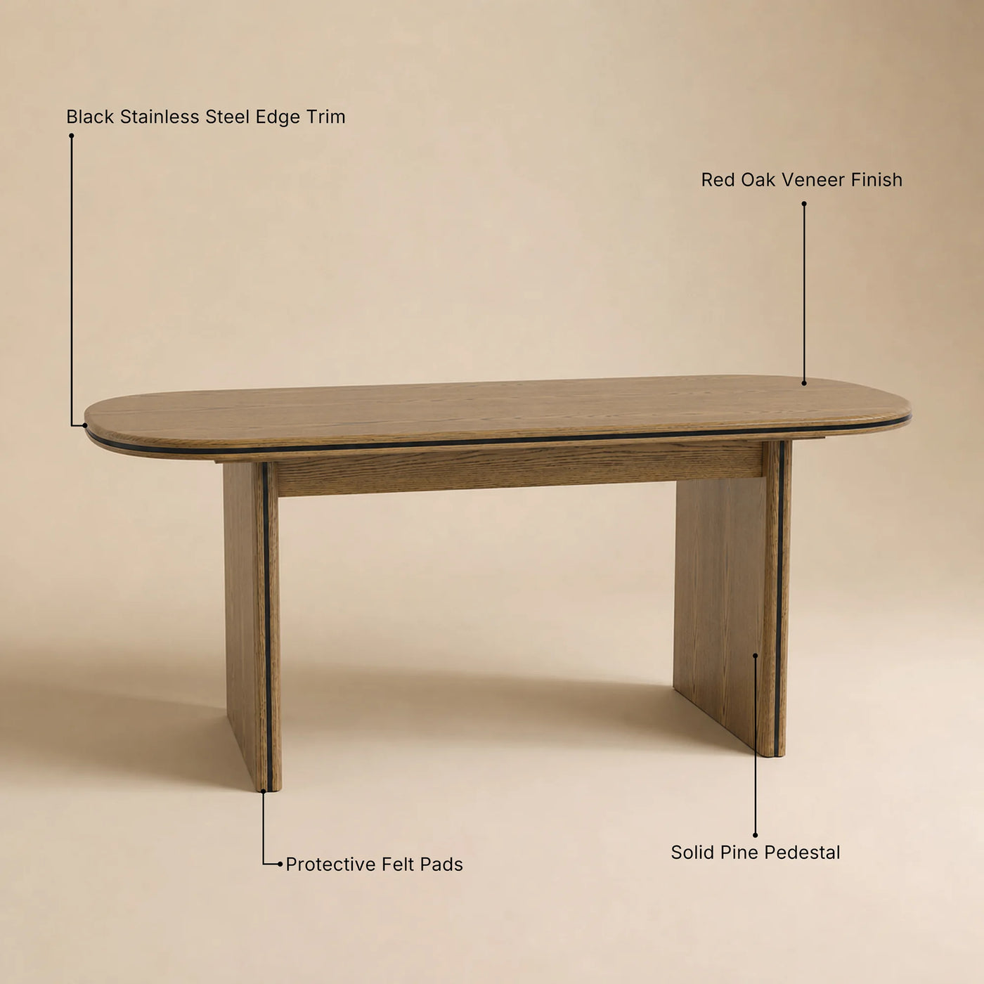 Oval-End Dining Table