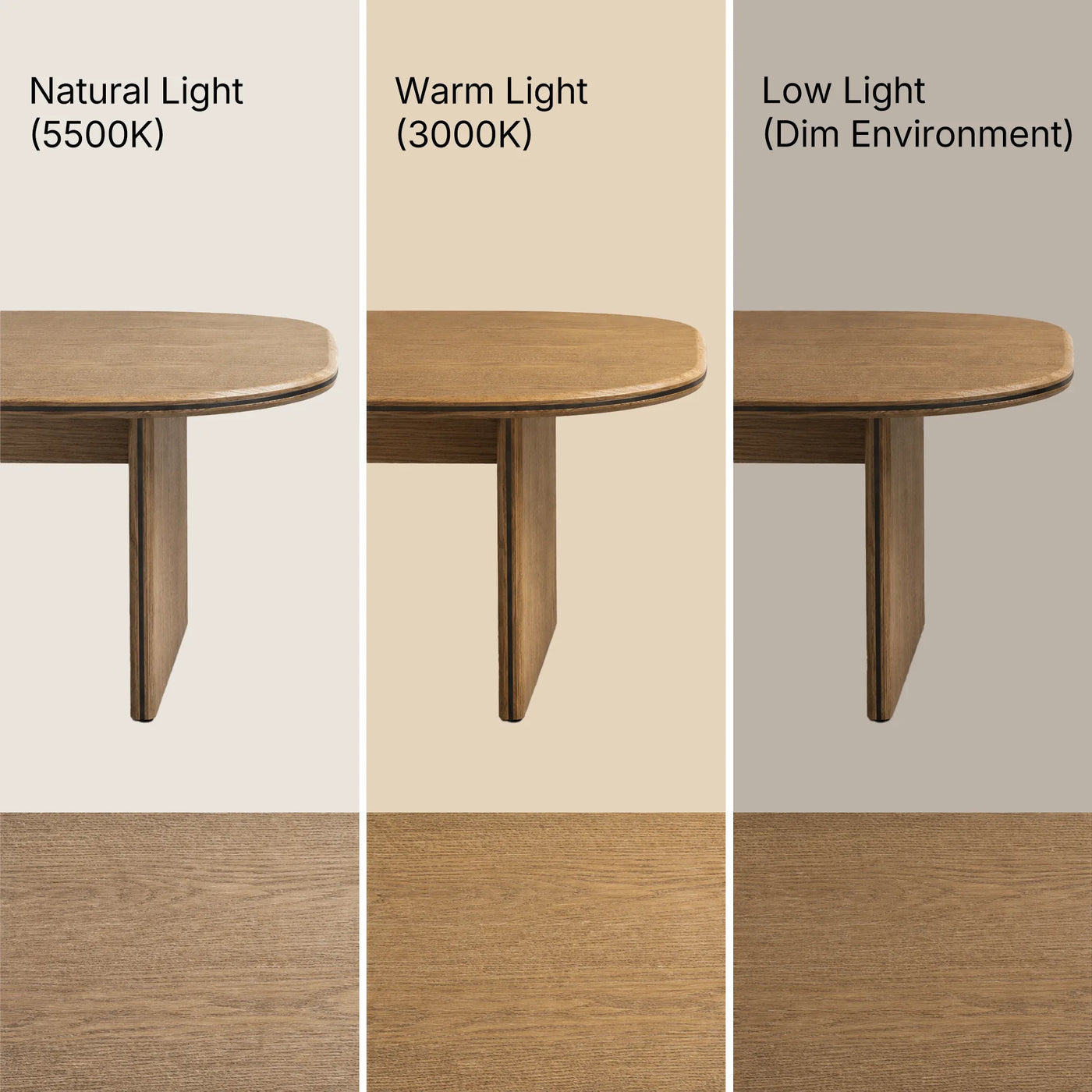 Oval-End Dining Table