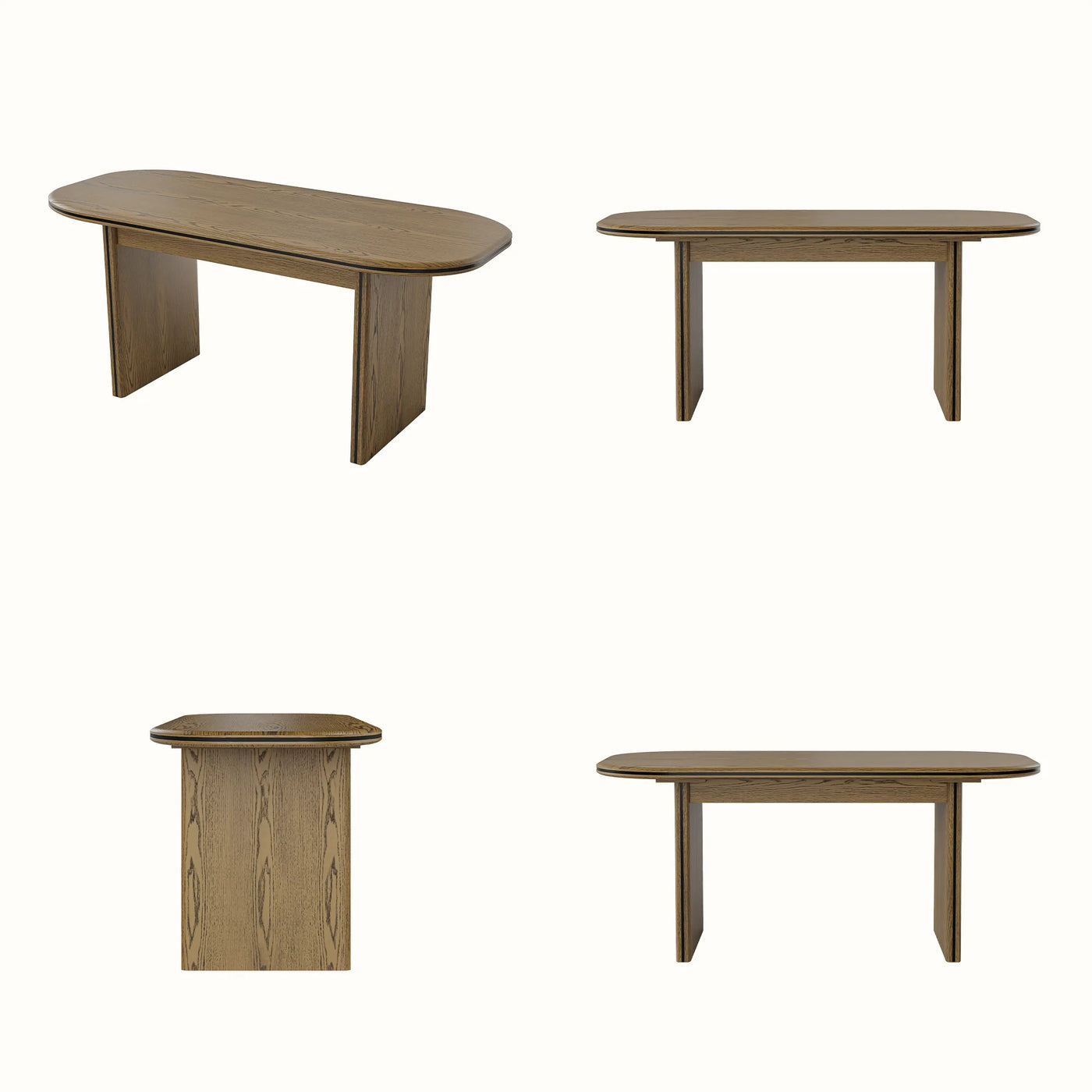 Oval-End Dining Table
