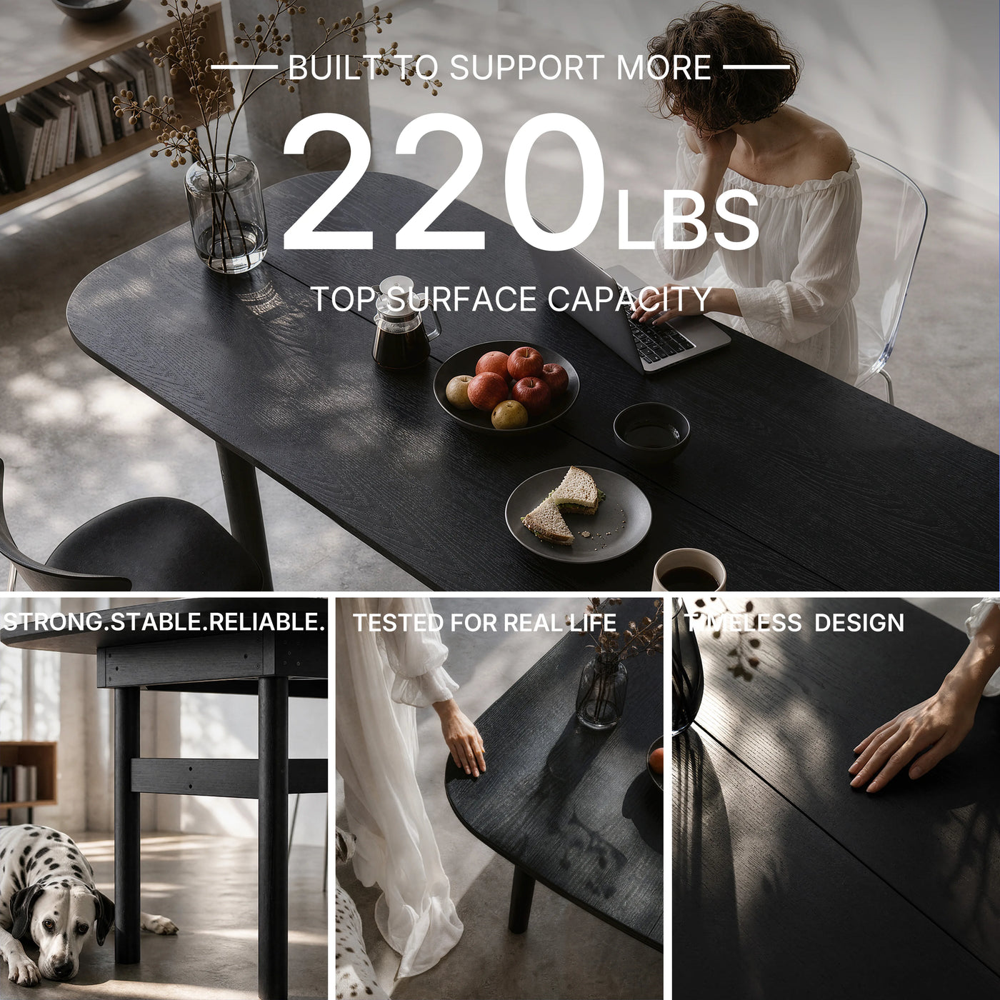 Large Soft Edge Dining Table