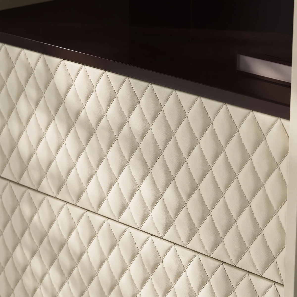 Sartelle Faux Leather Upholstered Drawer Chest