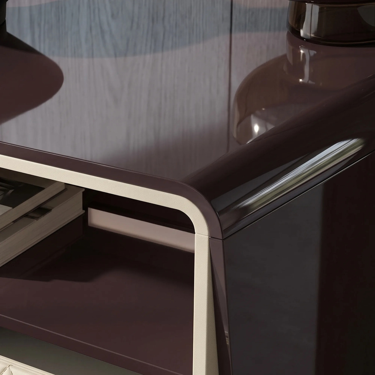 Sartelle Faux Leather Upholstered Drawer Chest