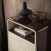 Sartelle Faux Leather Upholstered Drawer Chest