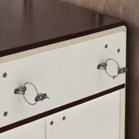 Sartelle Faux Leather Upholstered Drawer Chest