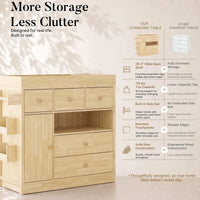 Changing Table with Drawers and Shelf