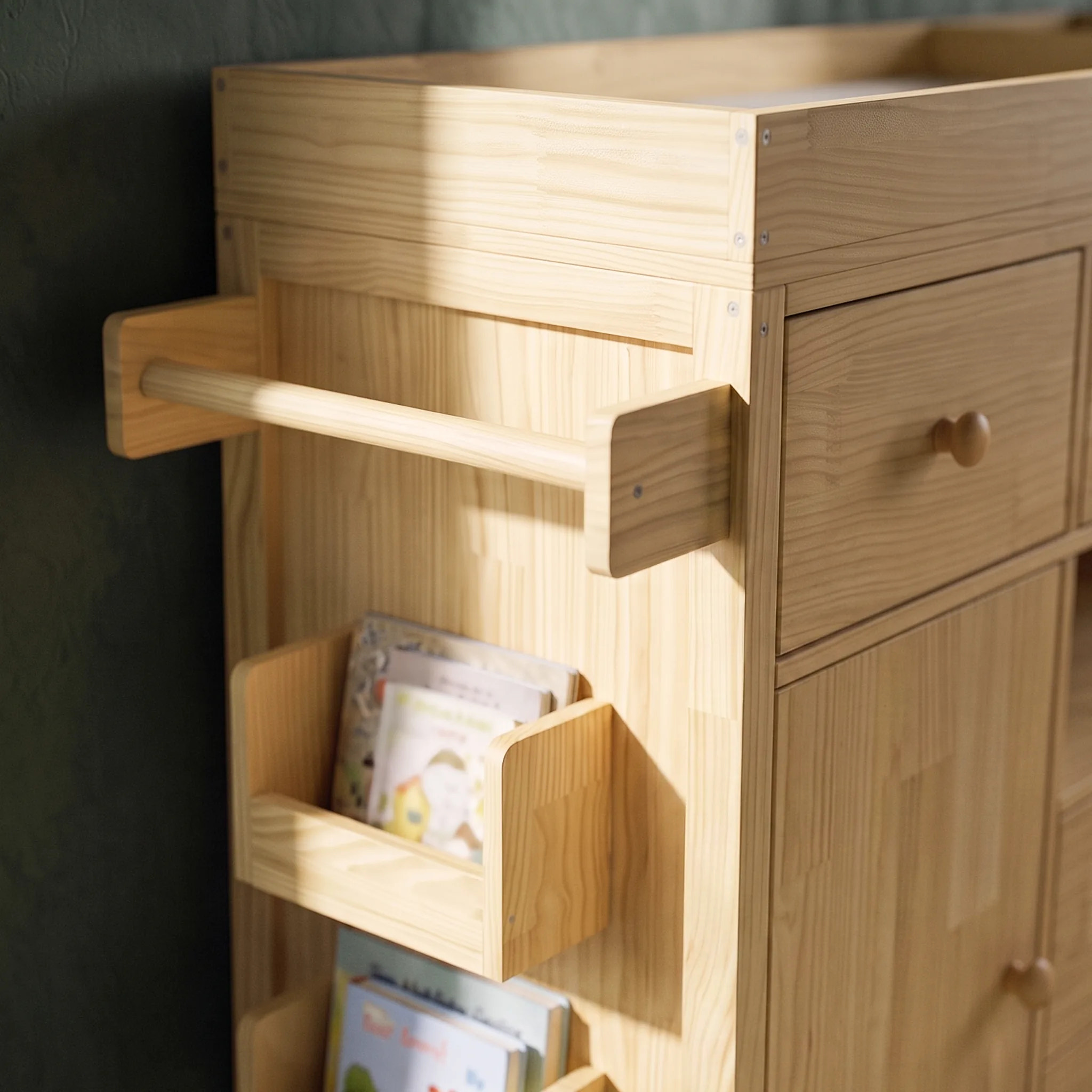 Changing Table with Drawers and Shelf