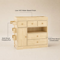 Changing Table with Drawers and Shelf
