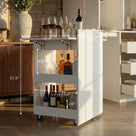 Pantry Cabinet with Rolling Storage Cart