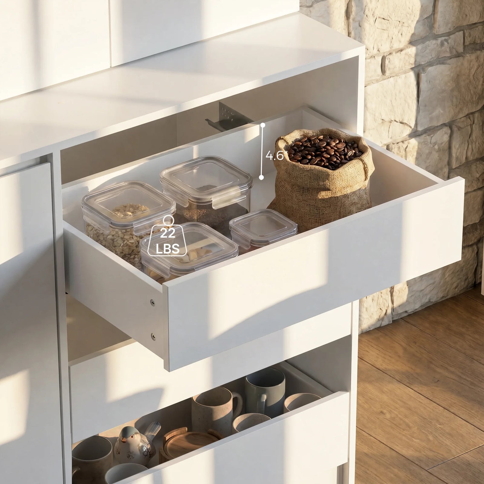  Drawer Interior Depth & Capacity
