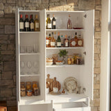 Pantry Cabinet with Rolling Storage Cart