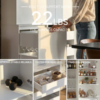 Pantry Cabinet with Rolling Storage Cart