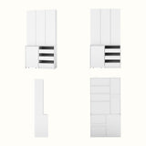 Pantry Cabinet with Rolling Storage Cart